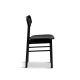 Chaise bois assise cuir SOMA Woud