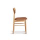 Chaise bois assise cuir SOMA Woud