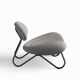 Chaise Lounge MEADOW pieds noir-tissu acier Alpine Woud