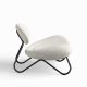 Chaise Lounge MEADOW pieds noir-tissu ivoire Alpine Woud