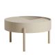 Table basse bois ARC Ø 66 cm avec rangement Woud, fresne blanchi